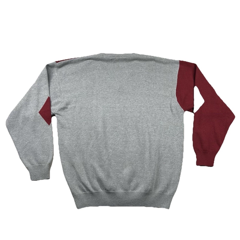 Vintage Faldo Pringle Sweater Mens L Geometric V Neck 90s Oversized Colorblock - Picture 2 of 7